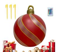 Boules de Noël gonflables, grandes boules de décoration de Noël - 16 couleurs lumineuses grandes boules de Noël ornements de Noël géants | Ornements de Noël en plein air, boule gonflable de Noël pour