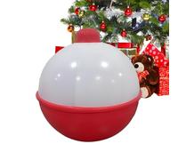 Boules de Noël gonflables pour arbre - pendentifs de Noël géants de 24 pouces, ornements suspendus avec LED | décoration intérieure et extérieure pour gouttières, colonnes, branches, salon