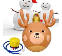 Boules De Noël Gonflables PVC Grand Élan Décoration D'Intérieur | Boules Gonflables Ornements Suspendables Pour Fête Festival Jardin Arbre Pelouse Patio Arrière-cour