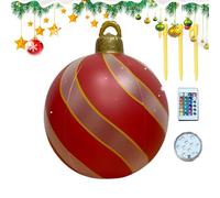 Boules de Noël - Grandes boules festives, grandes boules ornementales de Noël | Grands ornements de Noël gonflables, ballons de Noël en PVC lumineux, parfaits pour la décoration extérieure des vac
