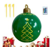 Boules de Noël - Grandes boules festives, grandes boules ornementales de Noël | Grands ornements de Noël gonflables, ballons de Noël en PVC lumineux, parfaits pour la décoration extérieure des vac