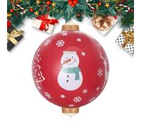 Boules de Noël Grandes, Boules Géantes Rouge En PVC Gonflables Décorations, Décorations Fêtes Résistant aux Agents Atmosphériques Pour Jardin Fenêtre Arbre Extérieur Porche Cour Pelouse Porte