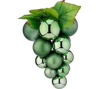 Boules de Noël grandes grappes de raisin vert plastique