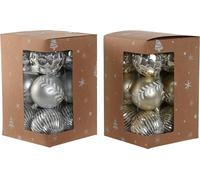 Boules de Noël home esprit doré pvc 16 x 16 x 24 cm (2 pièces)