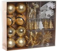 Boules de Noël Home ESPRIT Golden Polyéthylène 28 x 6 x 24 cm (55 pièces) - Marque : Home ESPRIT - EAN : 8424002141318