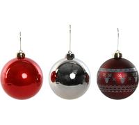 Boules de Noël Home ESPRIT rouge argent polyéthylène 21,5 x 21,5 x 22,5 cm (15 pièces) - Marque : Home ESPRIT - EAN : 8424002141400