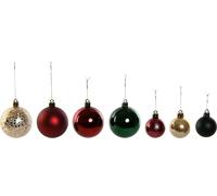 Boules de Noël Home ESPRIT rouge vert polyéthylène 27 x 12 x 25 cm (50 pièces)