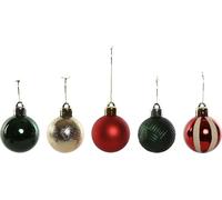 Boules de Noël Home ESPRIT rouge vert polyéthylène 27 x 4 x 26 cm (20 pièces)