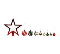 Boules de Noël Home ESPRIT Rouge Vert Polyéthylène (53 Pièces)