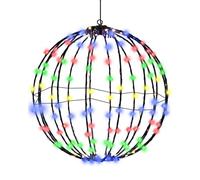 Boules de Noël illuminées - Lumières pour extérieur, boules métalliques de Noël, décorations festives originales pour l'éclairage des arbres et du jardin intérieur et extérieur