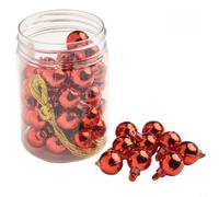 Boules de Noël Incassables 48PCS 5.5cm Ornements Pailletés Plastique | Thick Plastic, Lightweight With Gold , Multi-colour Glitter Finish, pour ideal For Home, Office, Parties, Weddings