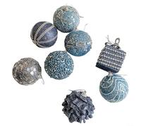 Boules de Noël Incassables 8cm Lot de 6 Décoration Sapin(12#)
