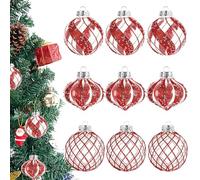 Boules De Noël Incassables | 9 Pièces Transparentes Décorations Saisonnières - Décorations de Boules,Pour Maison Centre Commercial Mariage Anniversaire Réunion Familiale Fête