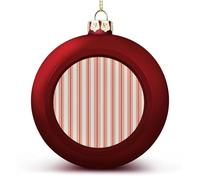 Boules de Noël incassables à suspendre pour sapin de Noël, fêtes de mariage, tomates rouges à rayures rouges