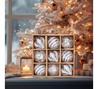 Boules de Noël Incassables | Décorations d Arbre de Noël 9 Pièces,Pendentifs Festifs pour Maison Salon Appartement Magasin de Détail - Décoration Maison Appartement Salle de Classe