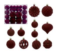 Boules de Noël incassables - Décorations de Noël douces pour la saison des fêtes - Boules d'arbre avec boucles - Accessoires d'intérieur - Boules de Noël en velours