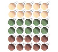 Boules de Noël incassables, Lot de 30 Boules floquées, décorations de Noël romantiques pour fêtes, intérieur, extérieur, Jardin, Mariage, 200 g