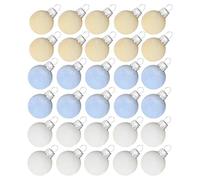 Boules de Noël incassables, Lot de 30 Boules floquées, décorations de Noël romantiques pour fêtes, intérieur, extérieur, Jardin, Mariage, 200 g