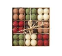 Boules de Noël Interieur 30mm / 1.18 "Petit Ornements de Ballon Noël, Fragments décorations d'arbres for la décoration fête Mariage, 36pcs Décorations de Noël(A)