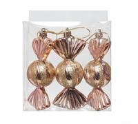 Boules de Noël légères à paillettes incassables pour sapin de Noël et décoration d'intérieur (D)