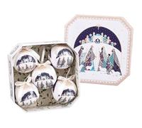 Boules de Noël - LOLAHOME - Lot de 6 - Ø 7 cm - Polyfoam - Décoration Rois Mages - Mixte
