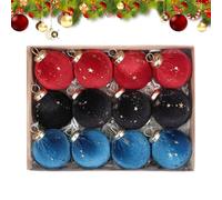 Boules de Noël - Lot de 12 Décorations Festives en Velours,Ornements Velours pour Intérieur Extérieur Fêtes