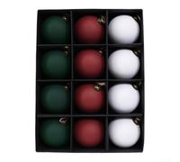 Boules de Noël lumineuses de luxe 8 cm en plastique Décoration de Noël