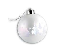 Boules de Noël - LUNARTEC - Lot de 4 - LED couleur changeante - Verre poli - Ø 8 cm
