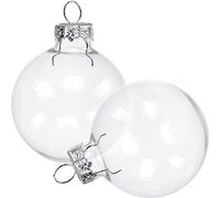 Boules de Noël minimalistes en verre clair Ø4cm - 24 pièces Décoration d'arbre de Noël DIY