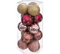 Boules de Noël "Nouvelle Orléans" Set de 15 boules en plastique recyclé D 5 cm