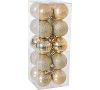 Boules de Noël or plastique 6 x 6 x 6 cm (20 pièces) (20 pièces)