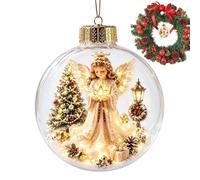 Boules De Noël Ornements Accessoires de fête LED amusants Père Noël élan | Décorations De Sapin Boules Et Ornements Pour Maison Salon Chambre Cheminée Bibliothèque Jardin