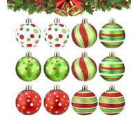 Boules De Noël Ornements Décoratifs,12 Pièces De Décorations De Boules,6,1 Cm Ornements Incassables Sphériques - Pour La Décoration Intérieure Et Extérieure Pendant Les Fêtes D'Hiver à La Maison Et Su