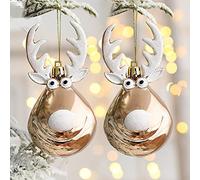 Boules De Noël Ornements Elk Design Boules Suspendues Boules De Sapin De Noël Brillantes Pendentifs De Boule De Sapin De Noël en Plastique pour Décorations De Sapin De Noël