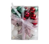 Boules de Noël, pendentif festif à suspendre avec un design brillant, petit ensemble d'ornements pour chambre à coucher, fonction de suspension facile, décoration de vacances, accessoire saisonnier po