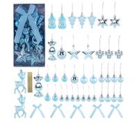 Boules de Noël - Pendentifs décoratifs incassables pour décorer le sapin de Noël - Pour fête, vacances d'hiver, garde-corps, fenêtre, mariage, boutique, couronne