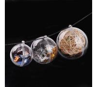 Boules de Noël plates transparentes à faire soi-même pour la décoration de la maison et des événements (12 cm)