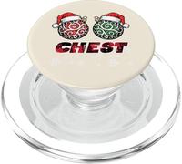 Boules de Noël - Poitrine de Père Noël - Humour Assorti - pour Femme PopSockets PopGrip pour MagSafe