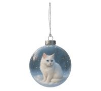 Boules De Noël pour Arbre De Noël - Boule Chat 3D Décoration De Fête - Décorations De Fêtes pour La Maison,pour Salon Chambre Bureau Bureau Mur Manteau Escalier Appui de fenêtre Porte d'entrée Jardin