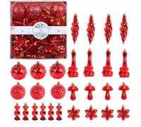 Boules de Noël pour Arbre, Ornements avec Boules de Noël | Kit Pendentif pour Sapin de Noël de 28 pièces, Outil de décoration avec détails pour fiançailles, Anniversaire, fête de Natal