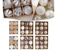 Boules de Noël pour décorations de vacances et d'événements, fabriquées en plastique avec crochets de suspension, conçues pour améliorer l'atmosphère festive dans les maisons et les lieux (Original D