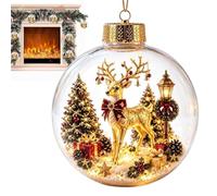 Boules De Noël pour Sapin Décor Paysage Miniature pour Réveillon