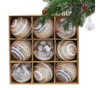 Boules de Noël pour Sapin Décorations Champagne Incassables en Lot de 9 | Boules Décoratives de Noël Pour fêtes, projets créatifs, vitrines, centres