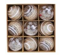 Boules de Noël pour Sapin Lot de 9 pièces de décorations saisonnières | Boules Décoratives de Noël Pour fêtes, projets créatifs, vitrines, centres