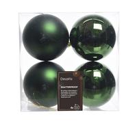 Boules de Noël PVC 10 cm 100 mm (Vert - piniengrün)//plastique boules de Noël en plastique boules Arbre Bijoux Décoration de Noël Noël Décoration de Noël