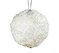 Boules de Noël scintillantes à suspendre au sapin, incassables et boules avec paillettes pour décorations de vacances et d'événements (blanc)