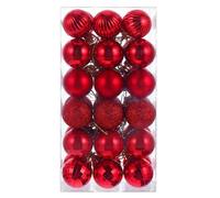 Boules De Noël Suspendues Pour Arbrre De Noël, 36 Pièces De 4cm, Ornements Pour Boule Suspendue, Décoration Pour Fête D'anniversaire