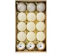 Boules de Noël texturées en velours brillant de 6 cm (D)