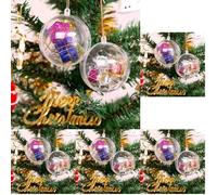 Boules de Noël Transparente 10 cm, Uten 20 Pcs Acrylique Boules à Remplir en Plastique Idéal pour Noël Sapin Pâque Anniversaire Mariage Ornements Décoratifs pour Chambre (Lot de 5)