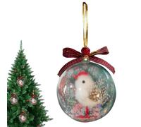 Boules de Noël transparentes - 9 cm - Souvenir d'oiseau - Décoration de sapin de Noël - Pour Halloween, automne, fête à la maison, vacances, mariage, Thanksgiving, ferme festive